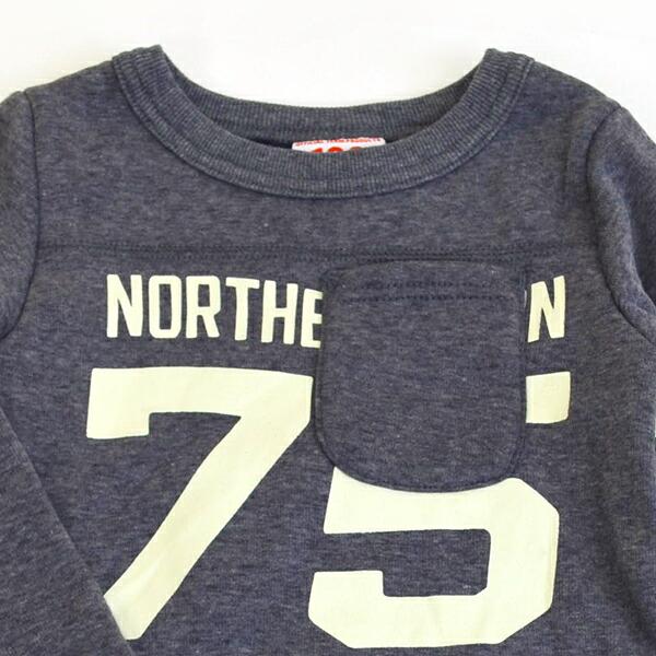 ニードルワーク（NEEDL WORK）OFFICIAL TEAM　USED DYE NORTHEASTERN WRAM SWEAT SHIRT（100cm・110cm・120cm・130cm・140cm） | OFFICIAL TEAM | 04