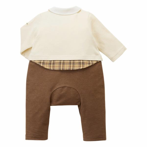 ●30％OFFセール●ミキハウス　mikihouse　ミキハウスベア　カバーオール(70cm・80cm）アウトレット ベビー 赤ちゃん ギフト プレゼント 男の子 女の子 | MIKI HOUSE | 01