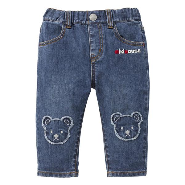 ●取り寄せ商品●ミキハウス　mikihouse　ミキハウスベア パンツ  デニム  カジュアル（80・90・100・110・120・130）_1