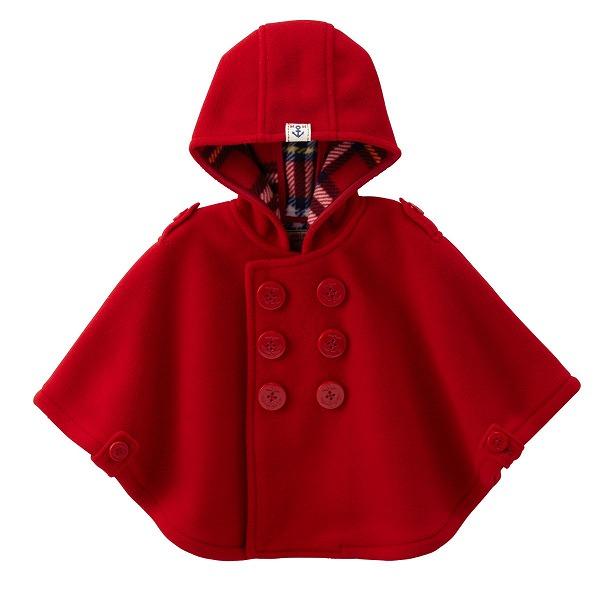 ●30％OFFセール●ミキハウス　mikihouse　イカリマーク　フリースベビーマント〈フリー(70cm-90cm)〉アウトレット　アウター | MIKI HOUSE | 01