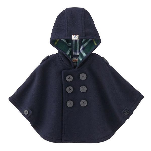 ●30％OFFセール●ミキハウス　mikihouse　イカリマーク　フリースベビーマント〈フリー(70cm-90cm)〉アウトレット　アウターの画像