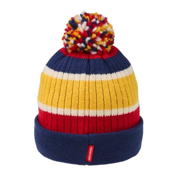 ●取り寄せ商品●ミキハウス mikihouse ニットフード ロゴ ニット帽 帽子 ( 46cm 52cm ) 子ども用 赤ちゃん ベビー 幼児の画像