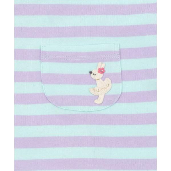 ●50%OFFセール●ニットプランナー　Knit　Planner　後ろレース切替えボーダーTシャツ(100・110・120・130）/KP 半額 セール アウトレット | KP(キッズ) | 07