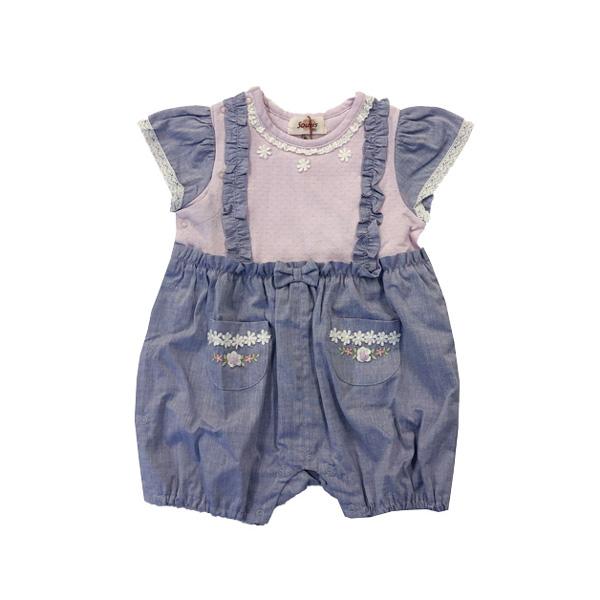●50％OFFセール●スーリー　Souris　シャンブレー　ロンパース　（80）アウトレット  半額 セール 女の子 子ども服 ベビー 赤ちゃん ベビー服 | Souris | 03