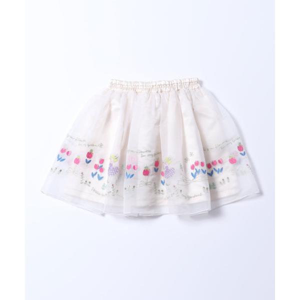 ●50%OFFセール●ラスト１点●ニットプランナー　Knit　Planner　mimiちゃんとチューリップ柄のシアースカート(100・110・120・130)/KP | KP(キッズ) | 01