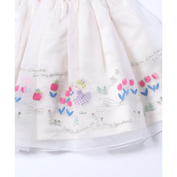 ●50%OFFセール●ラスト１点●ニットプランナー　Knit　Planner　mimiちゃんとチューリップ柄のシアースカート(100・110・120・130)/KP | KP(キッズ) | 03