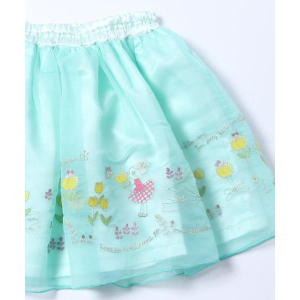 ●50%OFFセール●ラスト１点●ニットプランナー　Knit　Planner　mimiちゃんとチューリップ柄のシアースカート(100・110・120・130)/KP | KP(キッズ) | 05