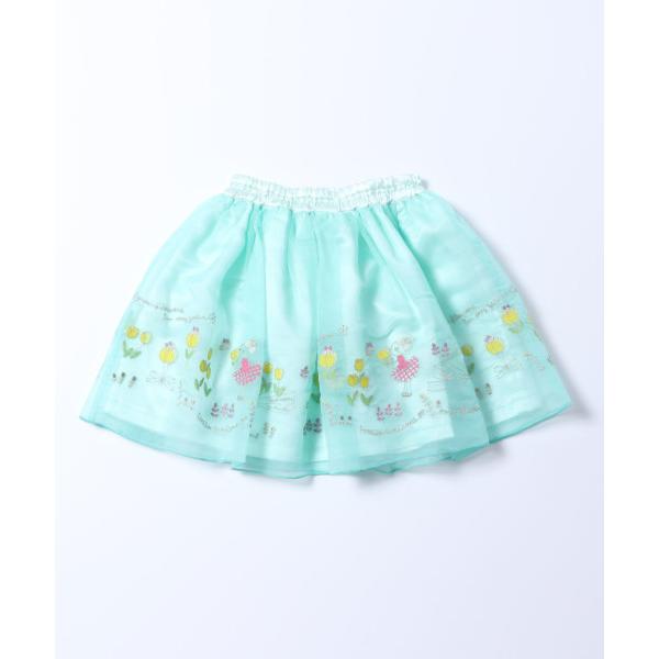 ●50%OFFセール●ラスト１点●ニットプランナー　Knit　Planner　mimiちゃんとチューリップ柄のシアースカート(100・110・120・130)/KP | KP(キッズ) | 06