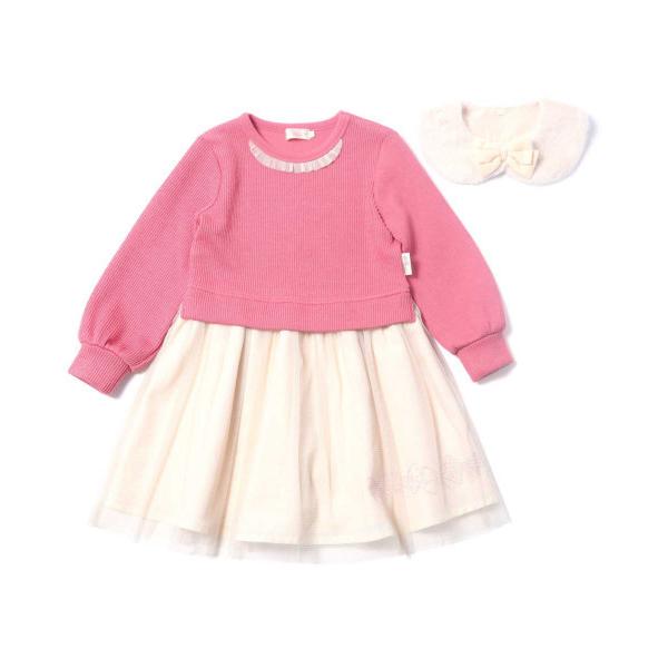 ●50%OFFセール●ラスト１点●ニットプランナー　Knit　Planner  ダブルフェイス×ラメチュールワンピース (100・110・120・130）/KP　アウトレット | KP(キッズ) | 03