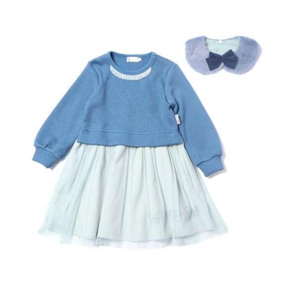 ●50%OFFセール●ラスト１点●ニットプランナー　Knit　Planner  ダブルフェイス×ラメチュールワンピース (100・110・120・130）/KP　アウトレット | KP(キッズ) | 04