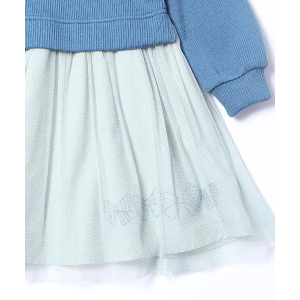 ●50%OFFセール●ラスト１点●ニットプランナー　Knit　Planner  ダブルフェイス×ラメチュールワンピース (100・110・120・130）/KP　アウトレット | KP(キッズ) | 06