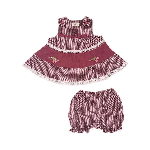 ●30％OFFセール●スーリー　Souris　ミルキースーツ　セットアップ　チェック柄　（80cm・90cm）秋 冬 子ども服 ベビー 赤ちゃん 女の子  お出かけ | Souris | 03