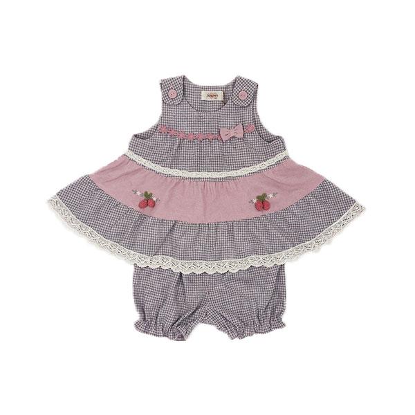 ●30％OFFセール●スーリー　Souris　ミルキースーツ　セットアップ　チェック柄　（80cm・90cm）秋 冬 子ども服 ベビー 赤ちゃん 女の子  お出かけ | Souris | 06