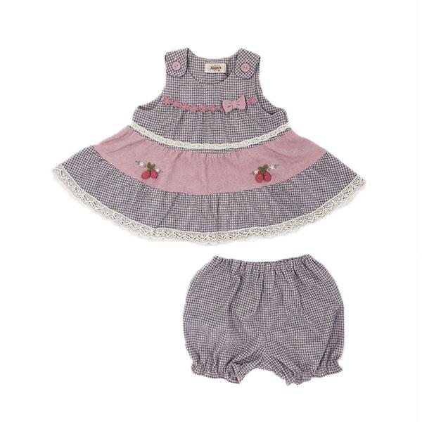 ●30％OFFセール●スーリー　Souris　ミルキースーツ　セットアップ　チェック柄　（80cm・90cm）秋 冬 子ども服 ベビー 赤ちゃん 女の子  お出かけ | Souris | 08