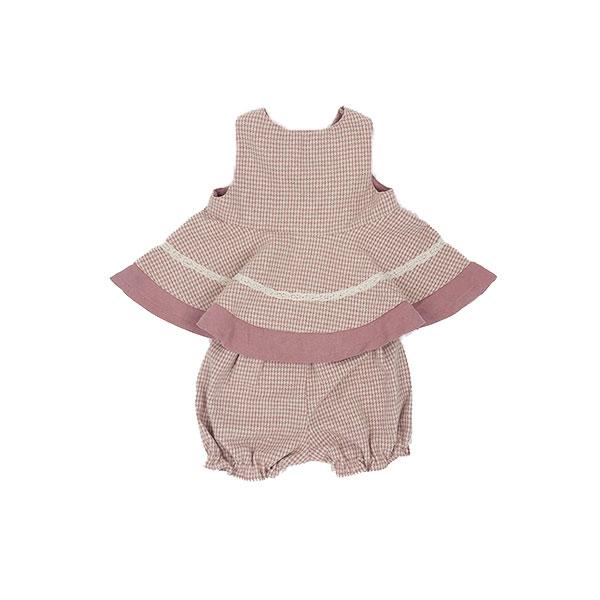 ●30％OFFセール●スーリー　Souris　ミルキースーツ　セットアップ　千鳥柄　（80cm・90cm）秋 冬 子ども服 ベビー 赤ちゃん 女の子 かわいい お出かけ | Souris | 02