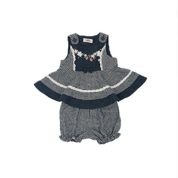 ●30％OFFセール●スーリー　Souris　ミルキースーツ　セットアップ　千鳥柄　（80cm・90cm）秋 冬 子ども服 ベビー 赤ちゃん 女の子 かわいい お出かけ | Souris | 06