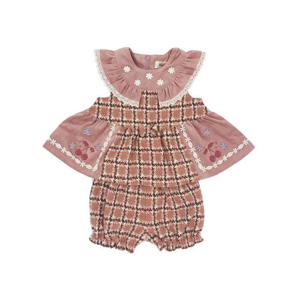 ●30％OFFセール●スーリー　Souris　ミルキースーツ　チェック柄　セットアップ（80cm・90cm）秋 冬 子ども服 ベビー 赤ちゃん 女の子  お出かけ | Souris | 07