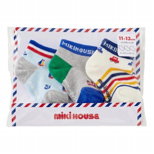ミキハウス正規販売店/ミキハウス　mikihouse　靴下 ローカットソックスパック 3足セット 男の子 女の子(11-13cm・13-15cm・15-17cm）アウトレット | MIKI HOUSE | 12