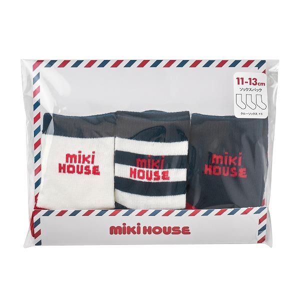 MIKI HOUSE ミキハウス mikihouse ロゴ シンプル ソックスパック