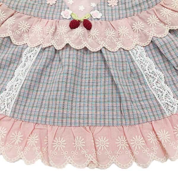 ●50％OFFセール●スーリー　Souris　ミルキースーツ　セットアップ　チェック柄　さくらんぼ 赤ちゃん お出かけ かわいい（80cm・90cm） アウトレット | Souris | 10
