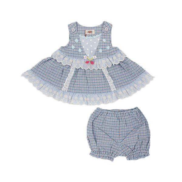 ●50％OFFセール●スーリー　Souris　ミルキースーツ　セットアップ　チェック柄　さくらんぼ 赤ちゃん お出かけ かわいい（80cm・90cm） アウトレット | Souris | 03