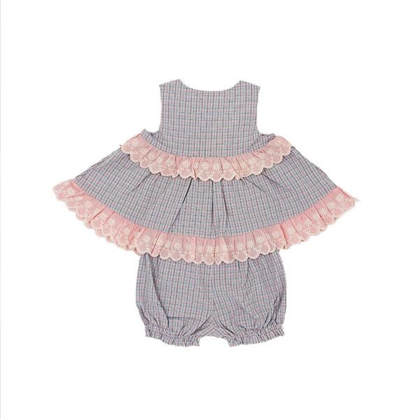 ●50％OFFセール●スーリー　Souris　ミルキースーツ　セットアップ　チェック柄　さくらんぼ 赤ちゃん お出かけ かわいい（80cm・90cm） アウトレット | Souris | 07