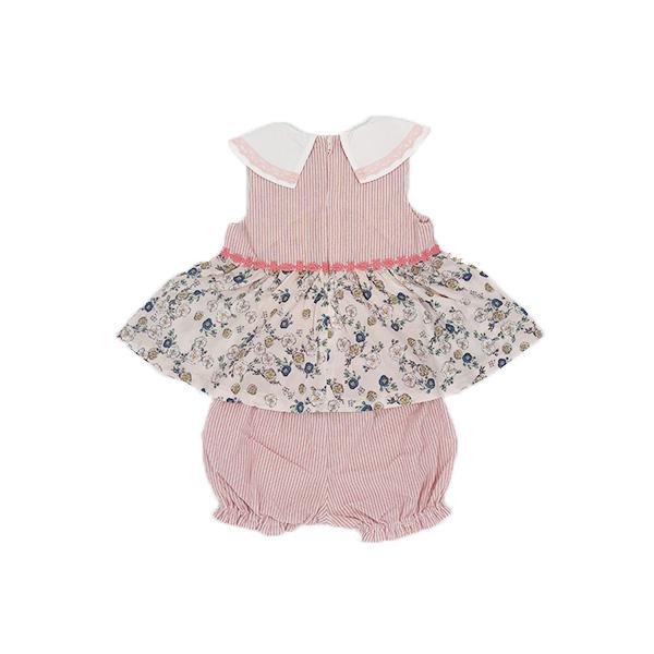●50％OFFセール●スーリー　Souris　ミルキースーツ　セットアップ　ストライプ　小花柄　刺繍赤ちゃん お出かけ かわいい（80cm・90cm） アウトレット | Souris | 07