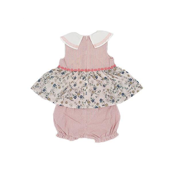 ●50％OFFセール●スーリー　Souris　ミルキースーツ　セットアップ　ストライプ　小花柄　刺繍赤ちゃん お出かけ かわいい（80cm・90cm） アウトレット | Souris | 07