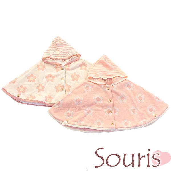 スーリー　Souris　★フラワージャガード　マント　ピンク | Souris