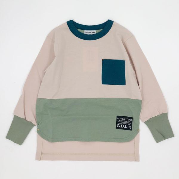 ニードルワーク（NEEDL WORK）OFFICIAL TEAM　ポケット配色スリットTシャツ(110・120)子ども服 男の子 幼稚園 保育園 小学生 キッズ ロンT 長袖 シンプル | OFFICIAL TEAM | 03