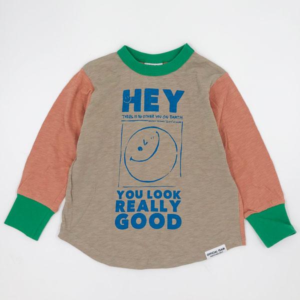 ニードルワーク（NEEDL WORK）OFFICIAL TEAM　スマイルロゴ 裾ラウンドTシャツ(110・120)子ども服 男の子 幼稚園 保育園 小学生  ロンT 長袖 シンプル | OFFICIAL TEAM | 05