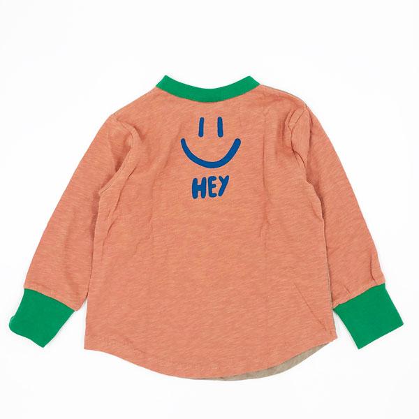 ニードルワーク（NEEDL WORK）OFFICIAL TEAM　スマイルロゴ 裾ラウンドTシャツ(110・120)子ども服 男の子 幼稚園 保育園 小学生  ロンT 長袖 シンプル | OFFICIAL TEAM | 06