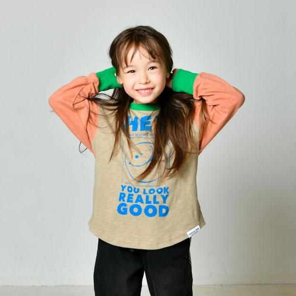 ニードルワーク（NEEDL WORK）OFFICIAL TEAM　スマイルロゴ 裾ラウンドTシャツ(110・120)子ども服 男の子 幼稚園 保育園 小学生  ロンT 長袖 シンプル | OFFICIAL TEAM | 07