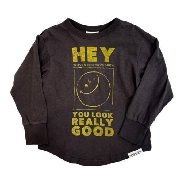 ニードルワーク（NEEDL WORK）OFFICIAL TEAM　スマイルロゴ 裾ラウンドTシャツ(130・140・150)子ども服 男の子 女の子 小学生  ロンT 長袖 シンプル | OFFICIAL TEAM | 03