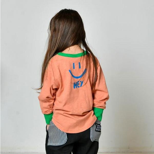 ニードルワーク（NEEDL WORK）OFFICIAL TEAM　スマイルロゴ 裾ラウンドTシャツ(130・140・150)子ども服 男の子 女の子 小学生  ロンT 長袖 シンプル | OFFICIAL TEAM | 09