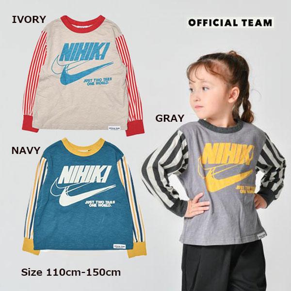 ニードルワーク （NEEDL WORK） OFFICIAL TEAM スラブ天竺 スポーツロゴTシャツ 長袖 ロンT ( 110 120 130 140 150 ) 子ども服 キッズ ジュニア カジュアル | OFFICIAL TEAM
