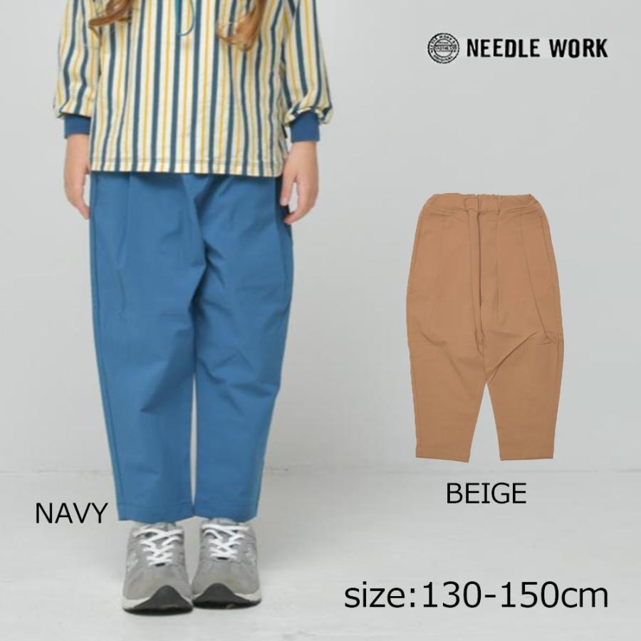 ニードルワーク NEEDL WORK プレミアストレッチワイドタックパンツ ( 130 140 150 ) 子ども服 キッズ ジュニア 男の子 女の子 | OFFICIAL TEAM