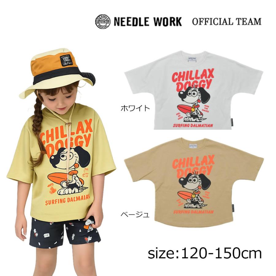 ●30%OFFセール● ニードルワーク NEEDL WORK　オフィシャルチーム 360°ストレッチ　 ダルメシアン　ドルマン　Tシャツ ( 120 130 140 150 ) キッズ ジュニア | OFFICIAL TEAM