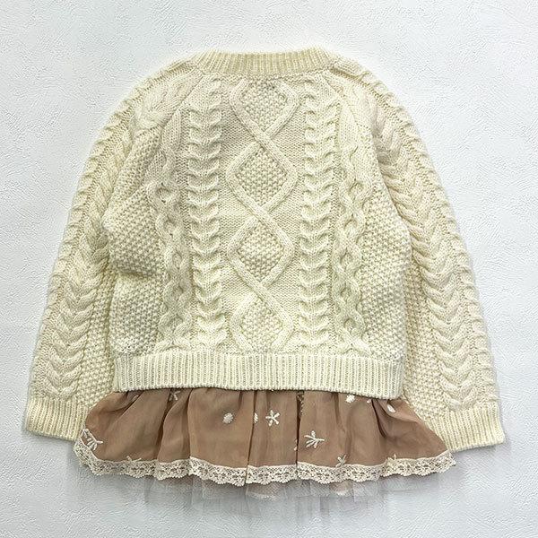 スーリー　Souris　長袖ニット切替チュニック(95cm） | Souris | 01