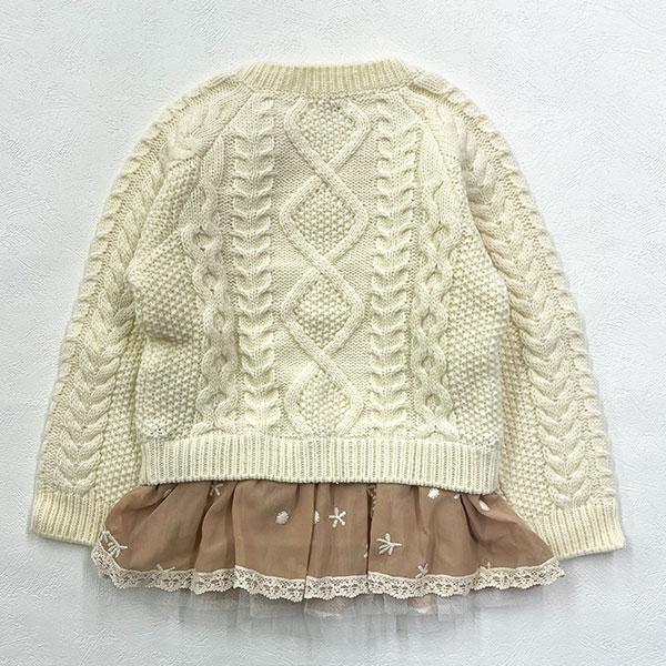 スーリー　Souris　長袖ニット切替チュニック(95cm） | Souris | 01