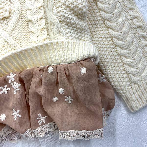 スーリー　Souris　長袖ニット切替チュニック(95cm） | Souris | 03