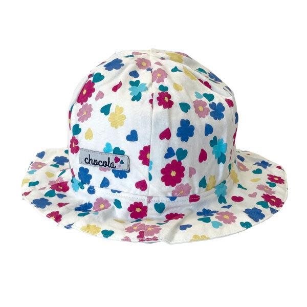 ●均一セール●ショコラ（chocola）ハート 花柄 リバーシブル ハット 帽子　( 48cm 50cm 52cm 54cm ） 女の子　幼児　アウトレット |  | 04