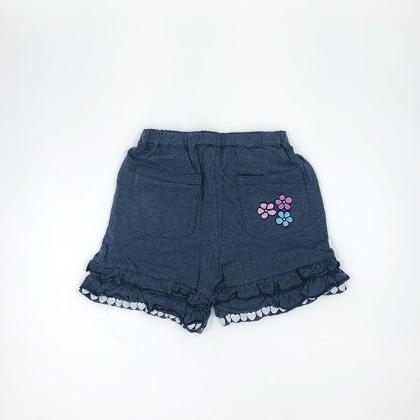 ●均一セール●ショコラ chocola　裾フリル  ハート刺繍 ショートパンツ（80・90・95・100・110・120・130・140）アウトレット 子ども服 女の子 |  | 02