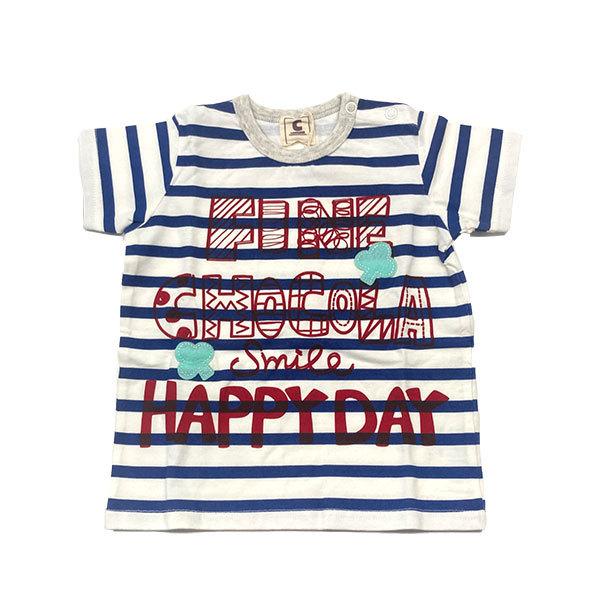 ●均一セール●ショコラ（chocola）  ボーダー ドット 半袖Ｔシャツ(90cm・100cm） |  | 01