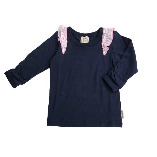 ●均一セール●ショコラ（chocola）　肩シフォンレース　長袖Tシャツ　ロンT（80cm・90cm・95cm・100cm・110cm・120cm・130cm) |  | 04