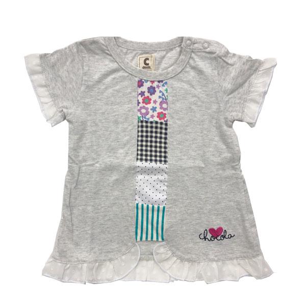 ●均一セール●ショコラ（chocola） 半袖レース付きTシャツ（80・90・95・100・110・120・130）アウトレット 子ども服 女の子 幼稚園 保育園 通園 |  | 01