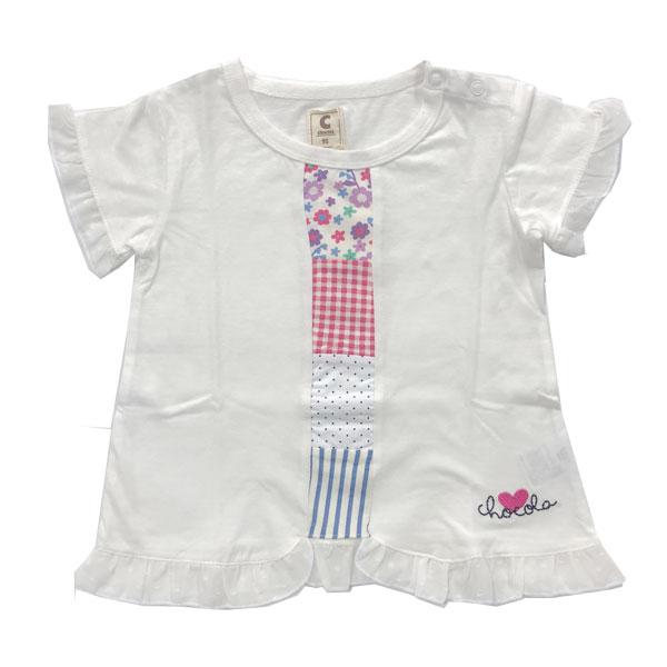 ●均一セール●ショコラ（chocola） 半袖レース付きTシャツ（80・90・95・100・110・120・130）アウトレット 子ども服 女の子 幼稚園 保育園 通園 |  | 03