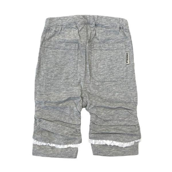 ●均一セール●ショコラ（chocola）　裾シフォンフリル　5分丈　シャーリングレギンスパンツ（100cm・110cm・120cm・130m） |  | 04