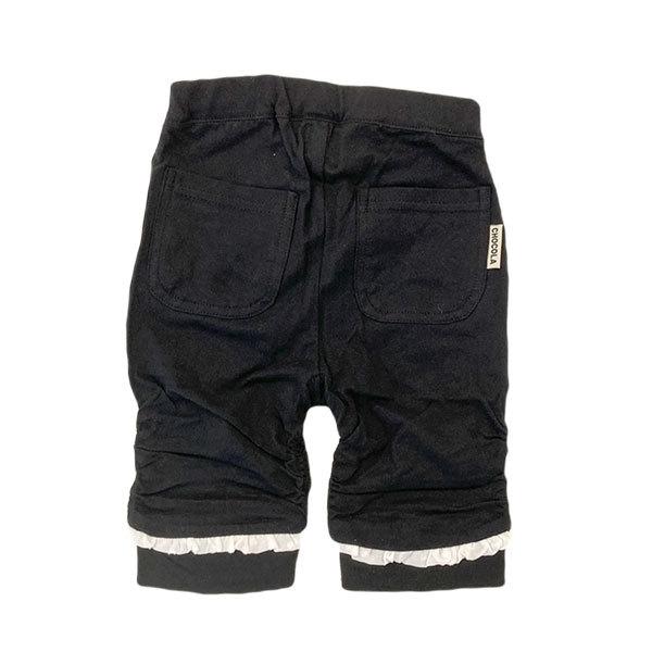 ●均一セール●ショコラ（chocola）　裾シフォンフリル　5分丈　シャーリングレギンスパンツ（100cm・110cm・120cm・130m） |  | 06