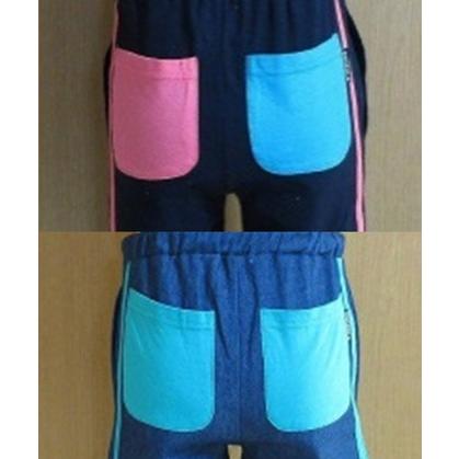 ●均一セール●ショコラ（chocola）　ナンバー　配色ポケット　6分丈パンツ（100cm・110cm・120cm・130m・140cm） |  | 01